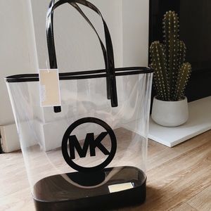Michael Kors Clear Black Tote Bag, NWT.